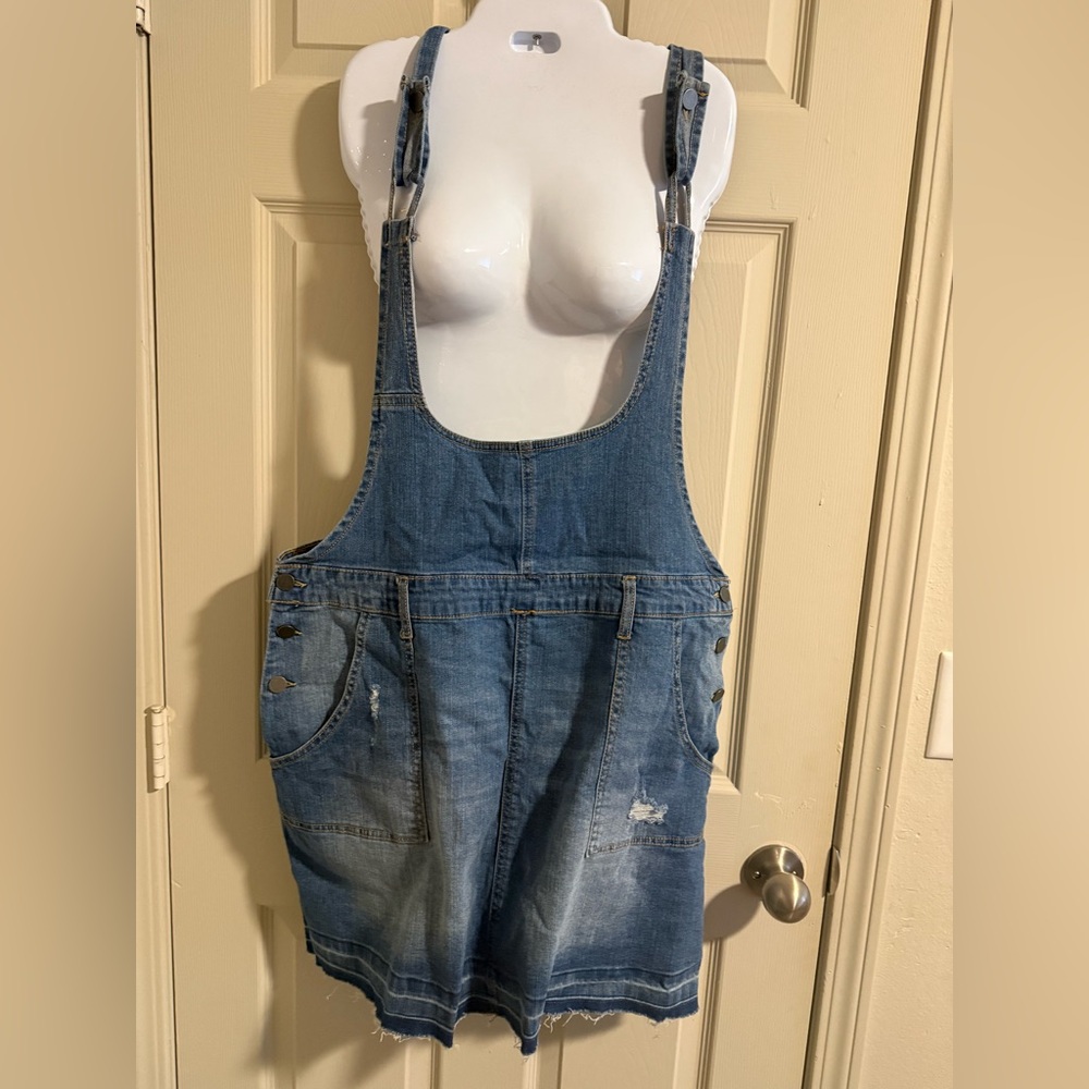 Hot Topic Blue Denim Overalls